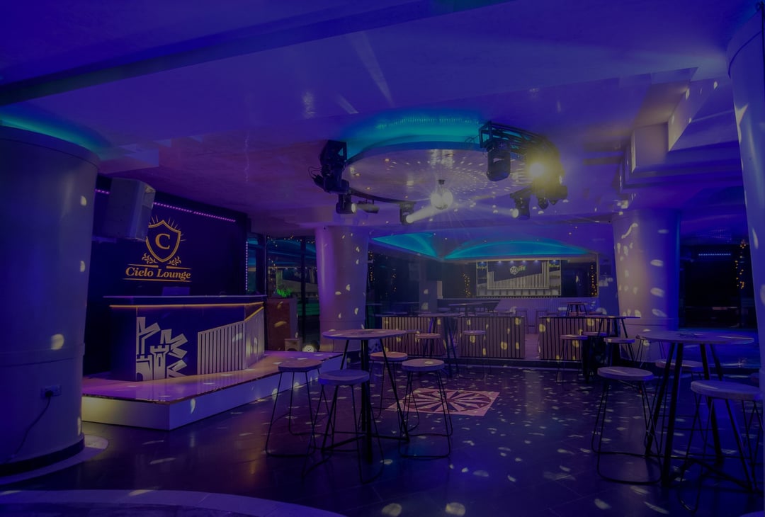 a bar with a bar and a bar stool